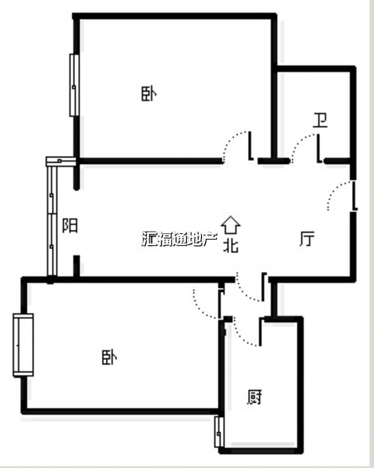 公园壹号2室2厅1卫户型图