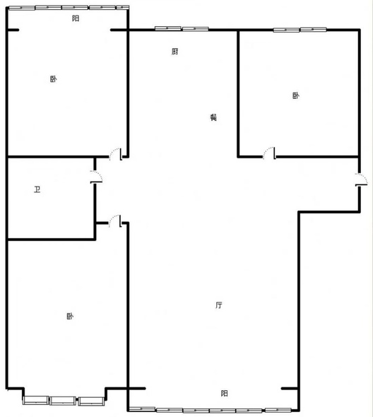 惠友万悦城3室2厅1卫户型图