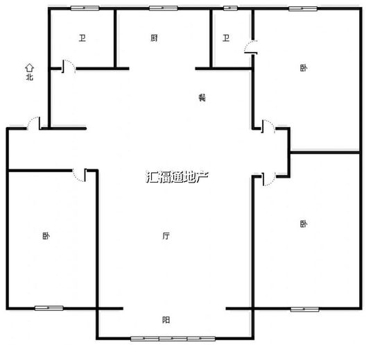 邮政小区3室2厅2卫户型图