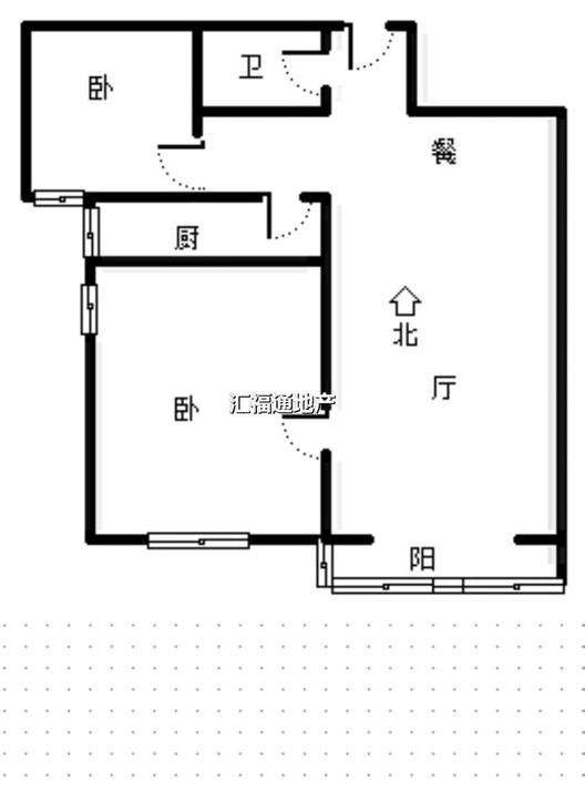 水岸花城2室2厅1卫户型图