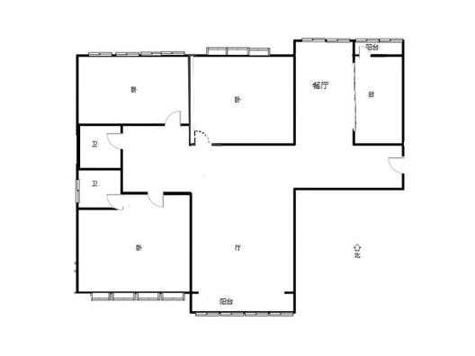 君临天下御景园3室2厅2卫户型图