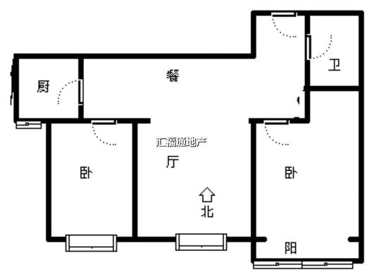 水岸花城2室2厅1卫户型图