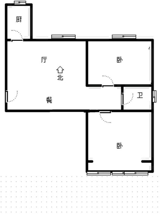 水榭春天2室1厅1卫户型图