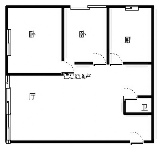 九里京城2室1厅1卫户型图