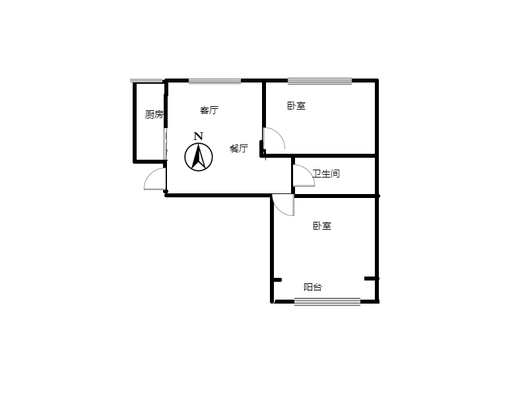 公园壹号2室2厅1卫户型图