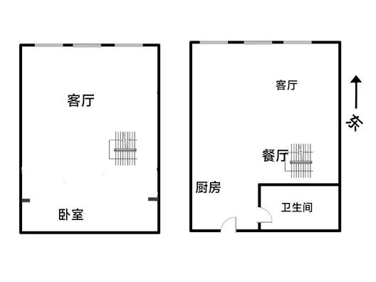 公园80901室3厅1卫户型图