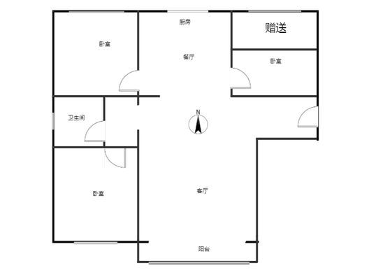 天保凌云城3室2厅1卫户型图