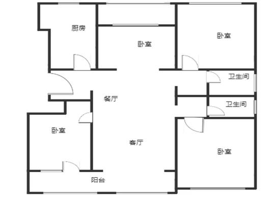 中冶未来城4室2厅2卫户型图
