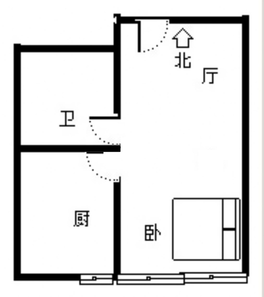 名流美域1室1厅1卫户型图