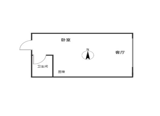 九里京城1室1厅1卫户型图