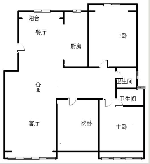 香邑溪谷一期3室2厅2卫户型图