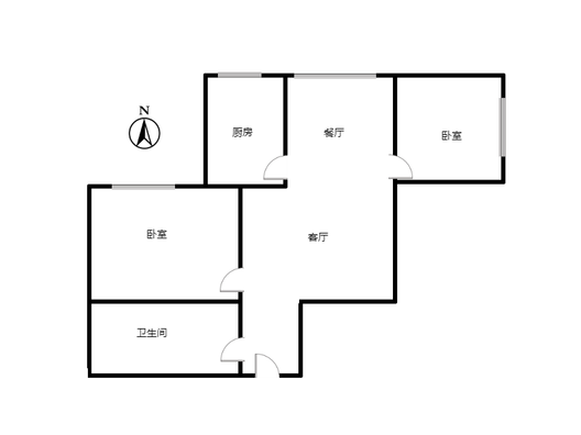 名流一品2室2厅1卫户型图