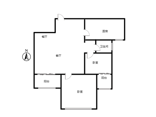 名流一品2室2厅1卫户型图