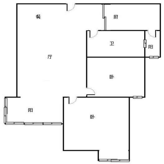 天伦湾嘉园2室2厅1卫户型图