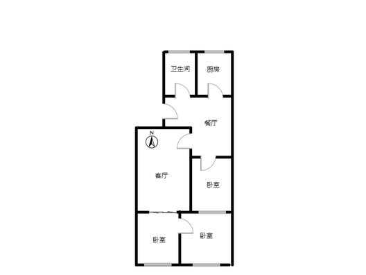 联育中学小区3室2厅1卫户型图