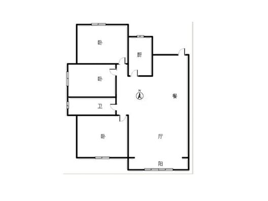 香邑溪谷悦都3室2厅1卫户型图