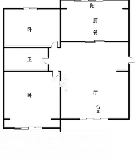 华福佳缘2室2厅1卫户型图