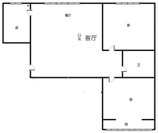 双馨佳园2室2厅1卫户型图