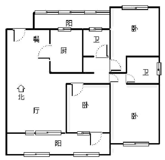 中冶未来城3室2厅2卫户型图