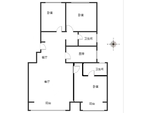 学府澜湾二期3室2厅2卫户型图