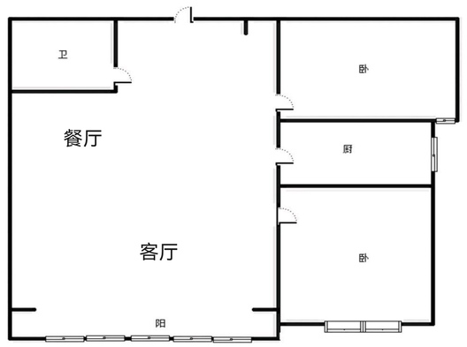 香邑溪谷上园2室2厅1卫户型图
