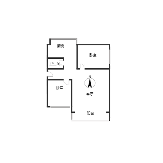 范阳水电小区2室1厅1卫户型图