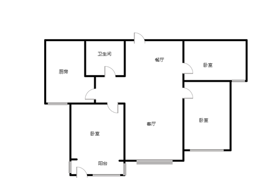 惠友万悦城3室2厅1卫户型图
