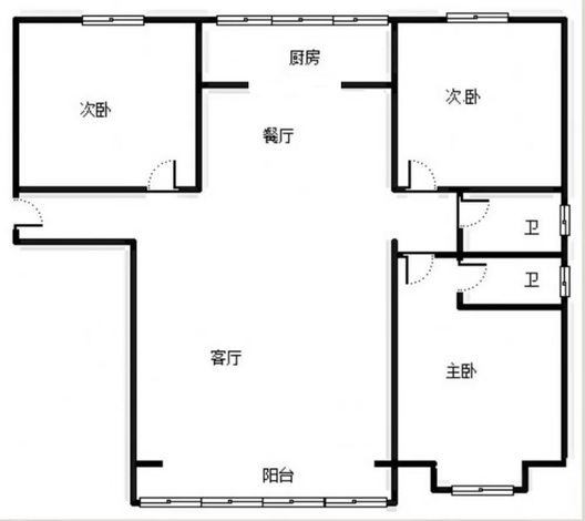 金阳瑞景3室2厅2卫户型图