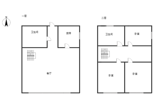鹏渤印象城·牛津花园3室1厅2卫户型图