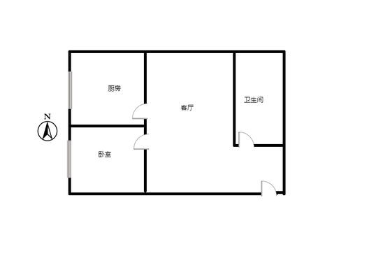 强舜铭城1室1厅1卫户型图