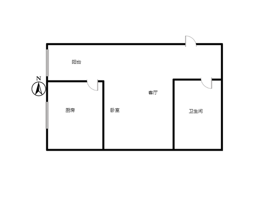强舜铭城1室1厅1卫户型图