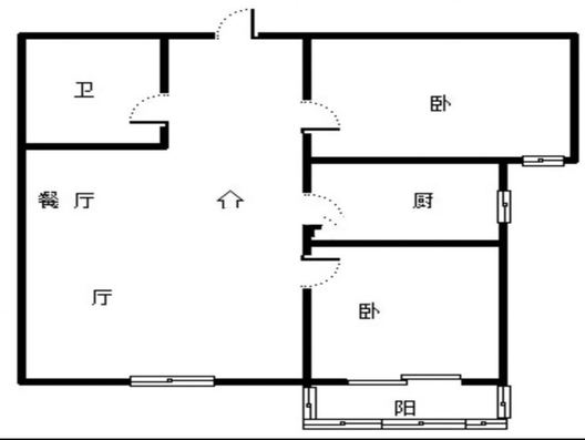 幸福小区2室2厅1卫户型图