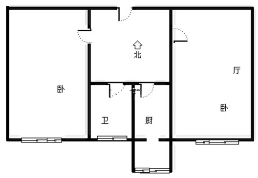研制厂小区2室1厅1卫户型图
