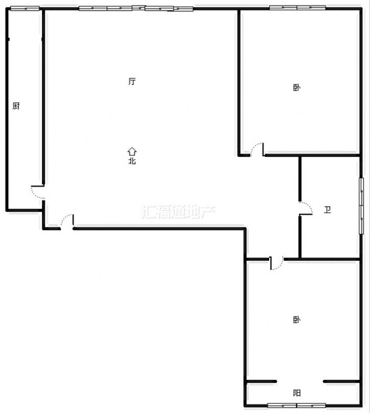 联合七号院2室1厅1卫户型图