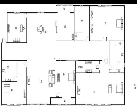 幸福嘉园4室2厅2卫户型图