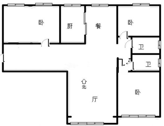 香邑溪谷上园3室2厅2卫户型图