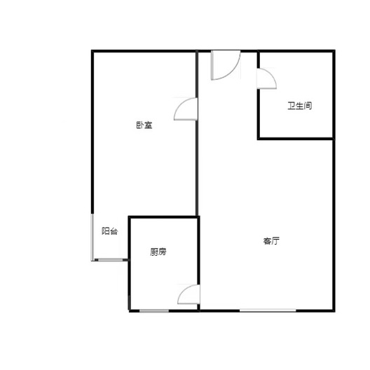 天保郦景1室1厅1卫户型图