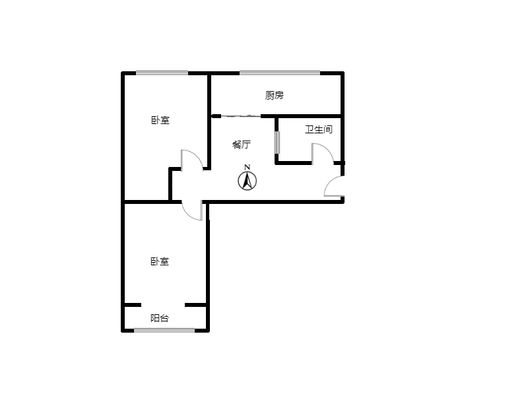 仁和小区2室1厅1卫户型图