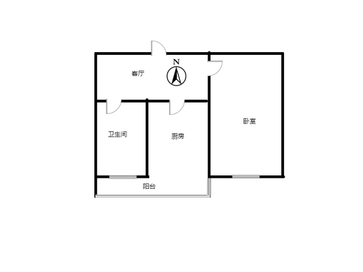 一七三小区1室1厅1卫户型图