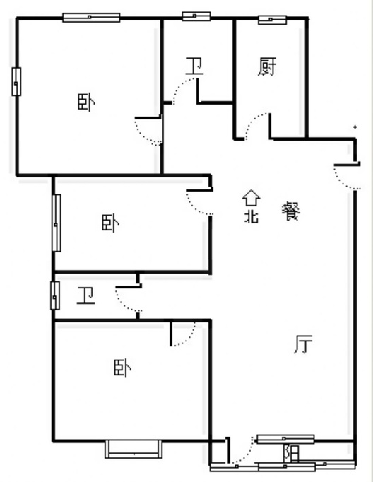 中冶未来城3室2厅2卫户型图
