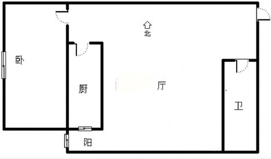 天保郦景1室1厅1卫户型图