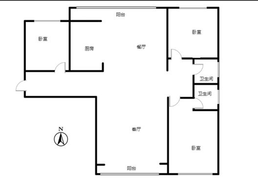 北京城建德信御府3室2厅2卫户型图