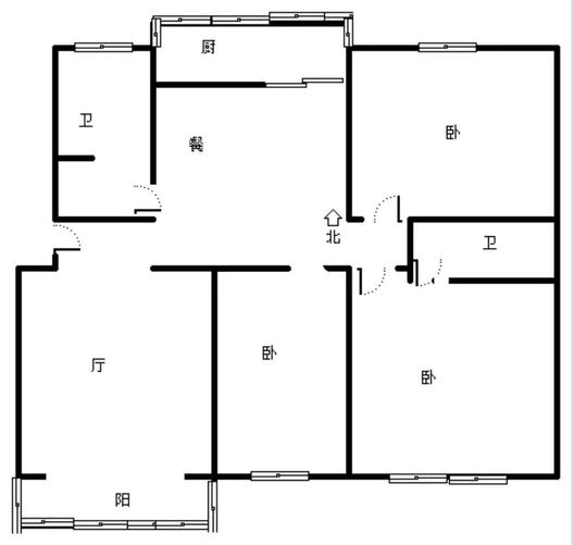 东兴小区（西院）3室2厅2卫户型图