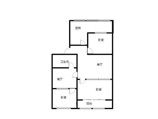 卫生局小区3室2厅1卫户型图