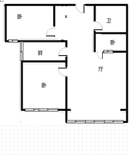 翡翠城（涿郡东区）3室2厅1卫户型图