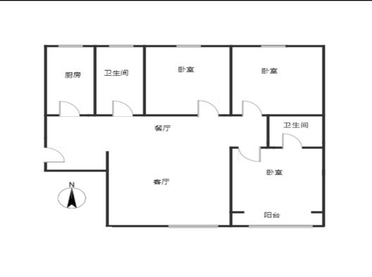 联合七号院3室2厅2卫户型图
