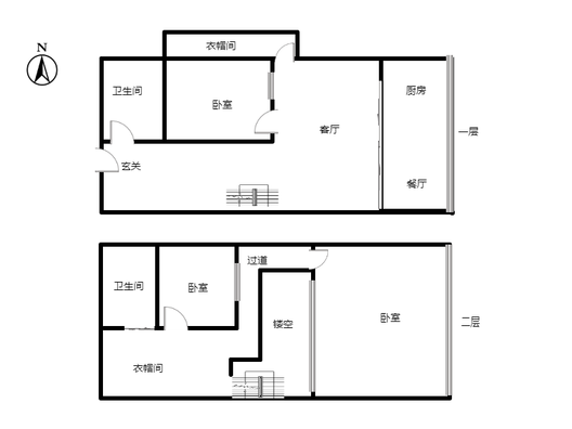 公园80903室2厅2卫户型图