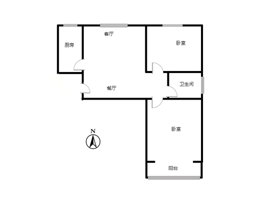 宏远裕隆2室2厅1卫户型图
