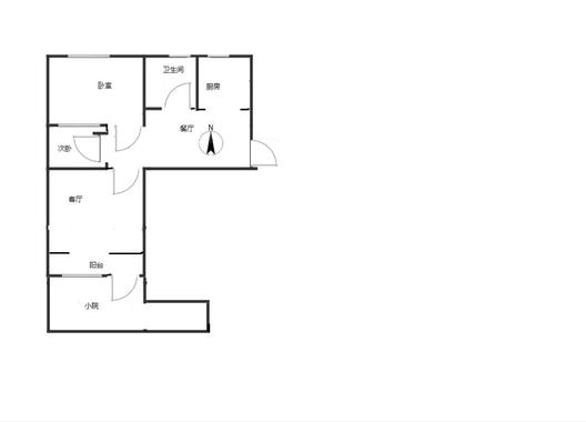 铁道部建厂局家属楼（机械总队家属院）2室2厅1卫户型图