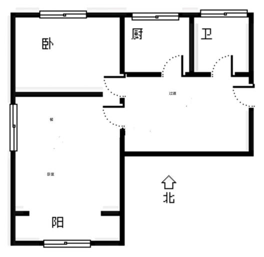 一七三小区2室1厅1卫户型图